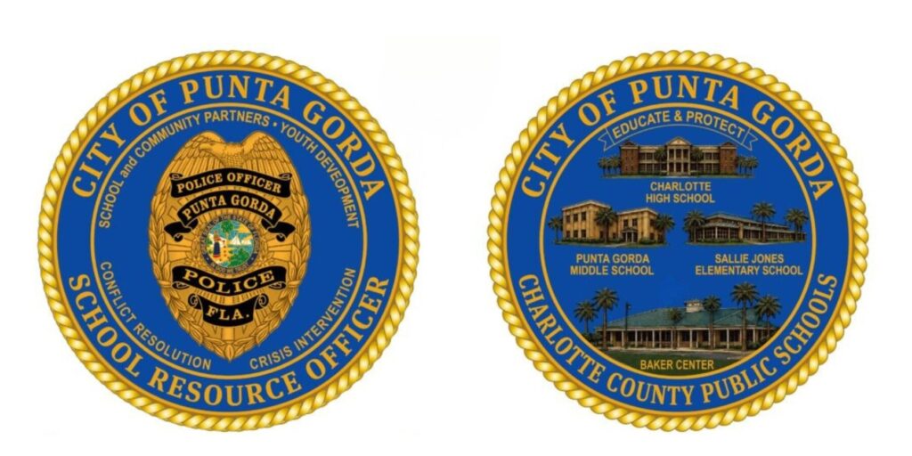 City of Punta Gorda Resource Officer Challenge Coin Copy artwork